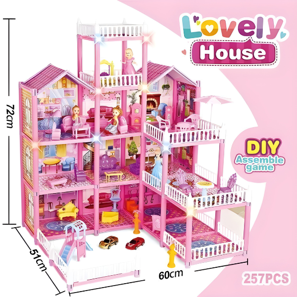 Ogromna luksuzna vila za lutke sa 257 delova