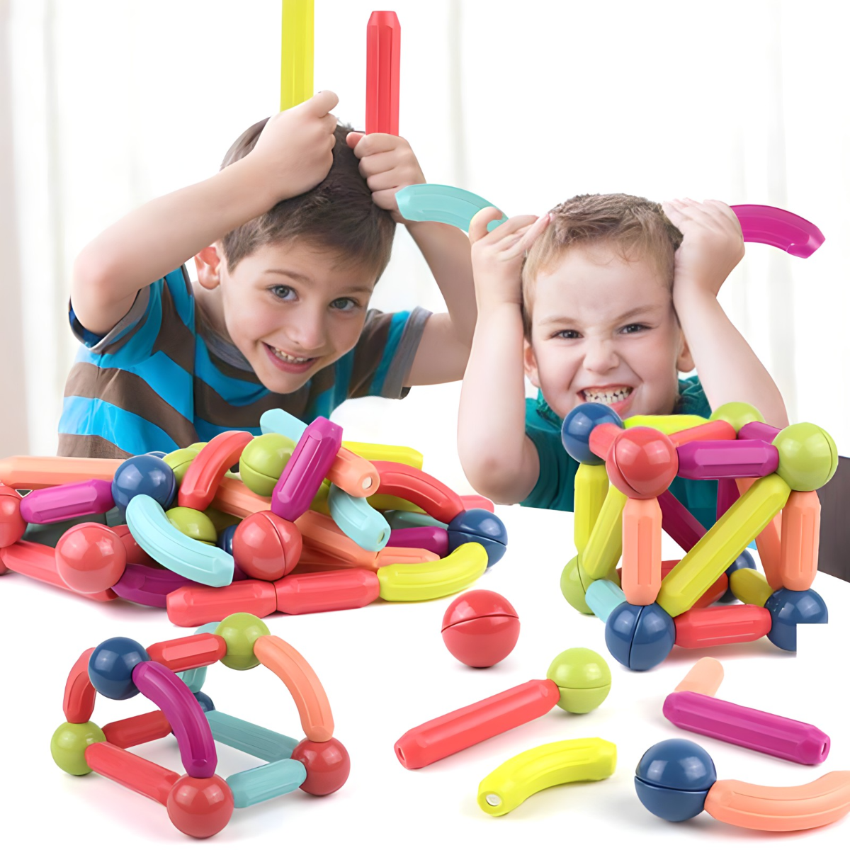 Magnetni set štapića -Za male graditelje 64 dela