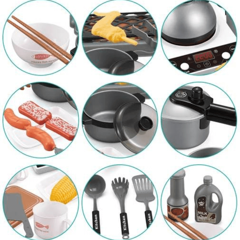 Dečiji Kuhinjski Set 36 Delova – Realistični Mini Kuvarski Set za Igru i Učenje