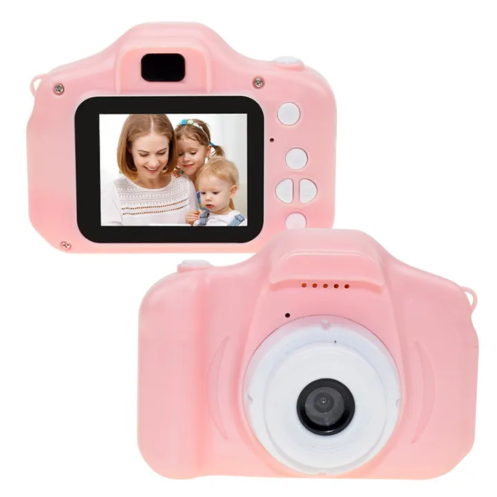 dečji digitalni fotoaparat roze — pregled